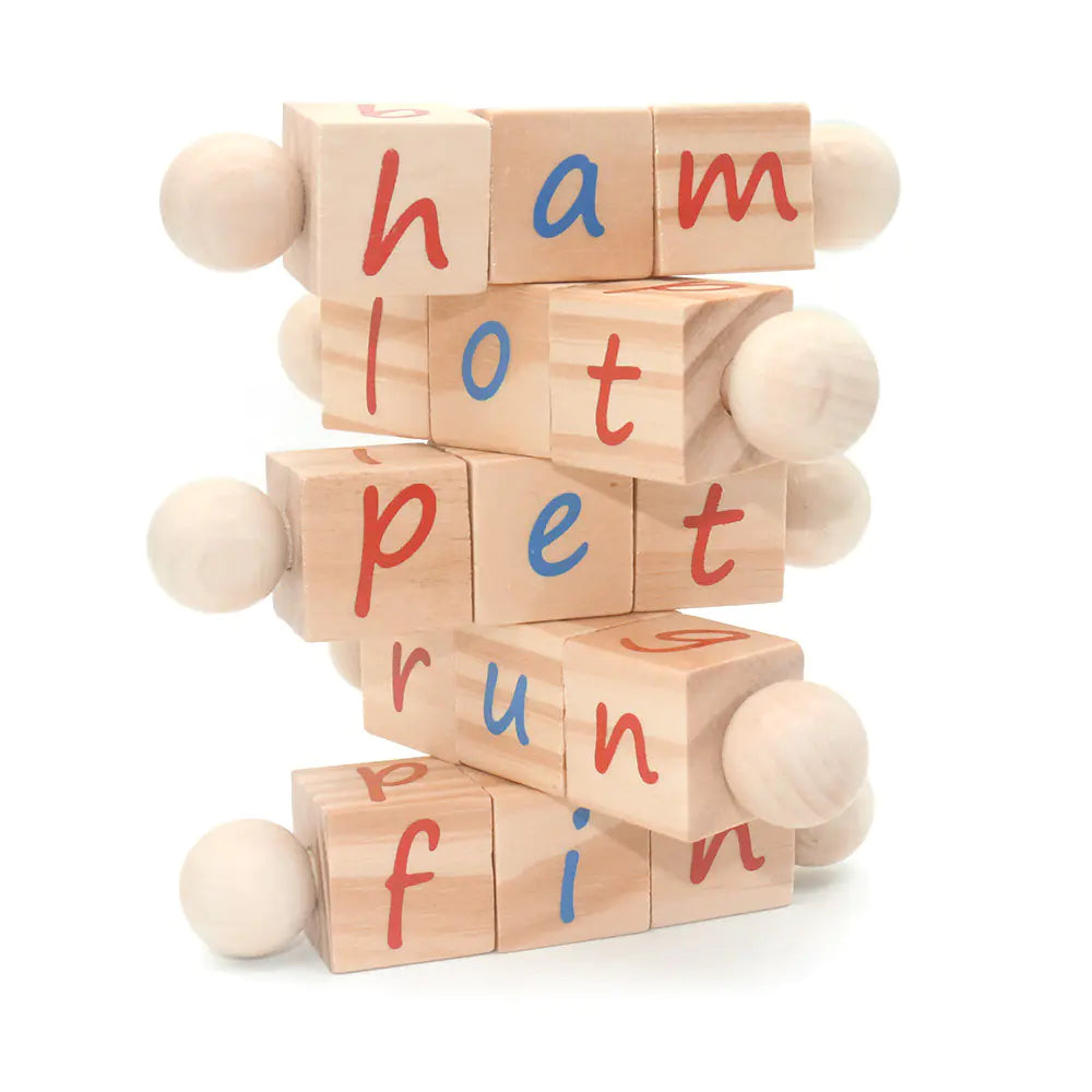 Montessori Phonics Building Blocks for Literacy Learning