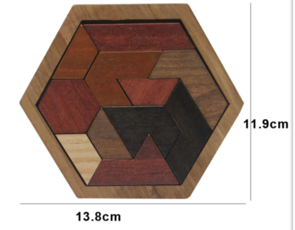 Wooden Puzzle Toy for Kids - Brain Teaser Game