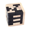 Wooden Lock Puzzle, Rubik's Cube, Brain Teaser Blocks