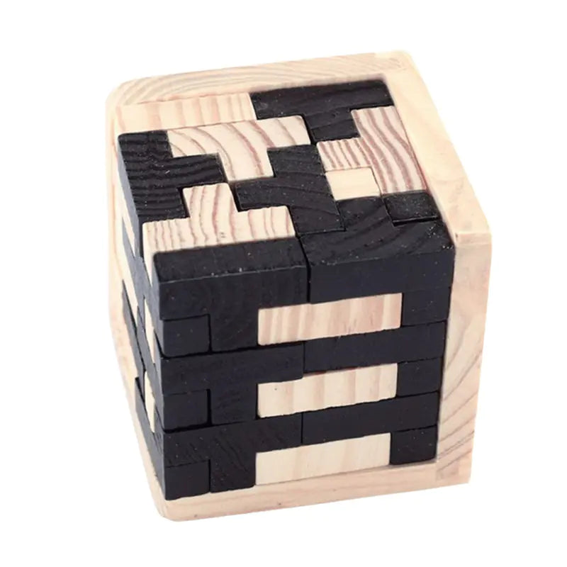 Wooden Lock Puzzle, Rubik's Cube, Brain Teaser Blocks